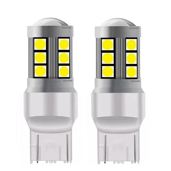 2pcs 2019 NEW T20 7443 W21/5W High Quality 3030 LED Auto Tail Brake Light Car DRL Driving Lamp Turn Signals Bulb Amber Red White