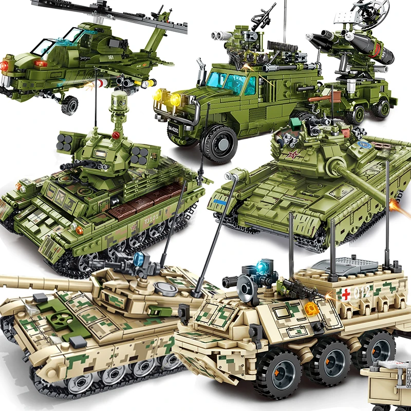 Military Panzer Tank Compatible Legoing WW2 Army Truck Soldier Figures Helicopter Bomber Model Building Blocks Toys For Childern
Military Panzer Tank Compatible Legoing WW2 Army Truck Soldier Figures Helicopter Bomber Model Building Blocks Toys For Childern