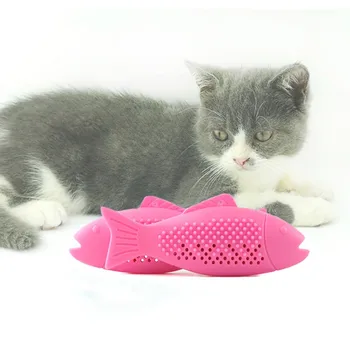 New Cat Silicone Fish-shaped Toothbrush Toy Within Catnip Multifunction Interactive Teaser Cat ToyHOT
New Cat Silicone Fish-shaped Toothbrush Toy Within Catnip Multifunction Interactive Teaser Cat ToyHOT