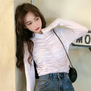 Female Korean Harajuku Casual Ins Ruffled Solid Color T-shirt Women's T-shirts Tops Japanese Kawaii Ulzzang Clothes For Women
Female Korean Harajuku Casual Ins Ruffled Solid Color T-shirt Women's T-shirts Tops Japanese Kawaii Ulzzang Clothes For Women