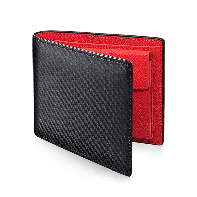 New men's leather carbon fiber short wallet Folding simple coin bag Multi-card wallet holder
New men's leather carbon fiber short wallet Folding simple coin bag Multi-card wallet holder