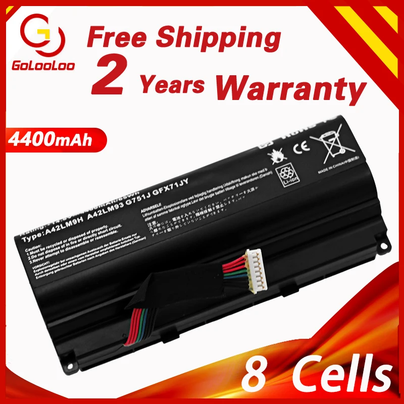 Golooloo 14 8 В 4400 мАч A42N1403 Аккумулятор для ноутбука ASUS ROG G751 G751JY G751JM G751JT GFX71 GFX71JY GFX71JT A42LM9H