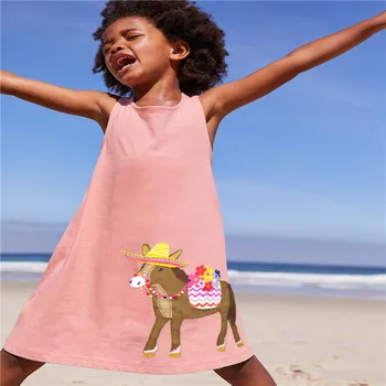 Jumping Meters Summer Sleeveless Baby Dresses Applique Animals Princess Children Girls Cotton Horse Kids School Party Dresses 
Jumping Meters Summer Sleeveless Baby Dresses Applique Animals Princess Children Girls Cotton Horse Kids School Party Dresses