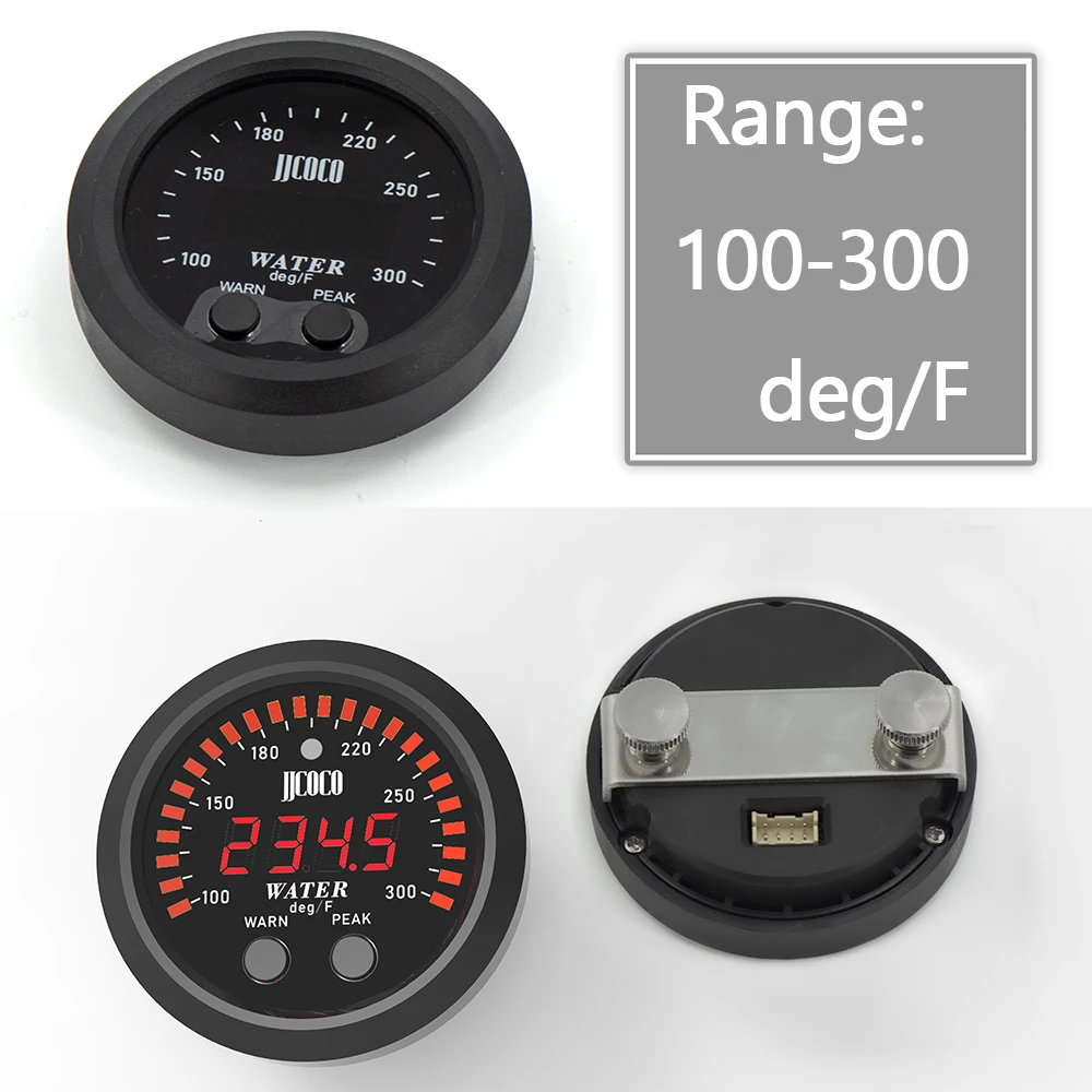 Ultra-thin Universal 52MM 2'' 12V LED Display-Oil pressure&Voltes&Water Temperature Gauge with 1/8NPT sensor Kit Red Light
Ultra-thin Universal 52MM 2'' 12V LED Display-Oil pressure&Voltes&Water Temperature Gauge with 1/8NPT sensor Kit Red Light