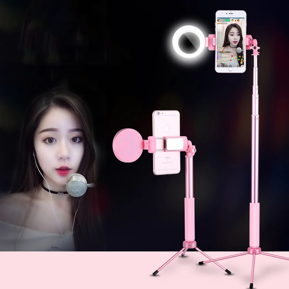 Black/Pink 1.7m Extendable Selfie Stick Tripod LED Fill Light Ring Light With Monopod Phone Mount+1* Remote Control Kit
Black/Pink 1.7m Extendable Selfie Stick Tripod LED Fill Light Ring Light With Monopod Phone Mount+1* Remote Control Kit