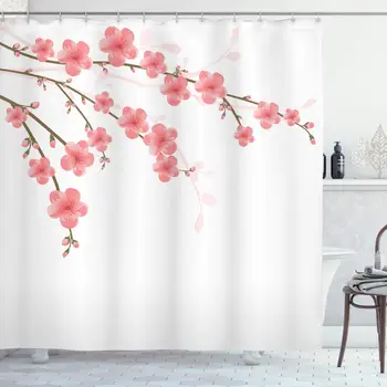 Floral Shower Curtain, Cherry Blossom April Springtime Romantic Feminine Illustration Artwork Soft Colors, Cloth Fabric Bathroom
Floral Shower Curtain, Cherry Blossom April Springtime Romantic Feminine Illustration Artwork Soft Colors, Cloth Fabric Bathroom