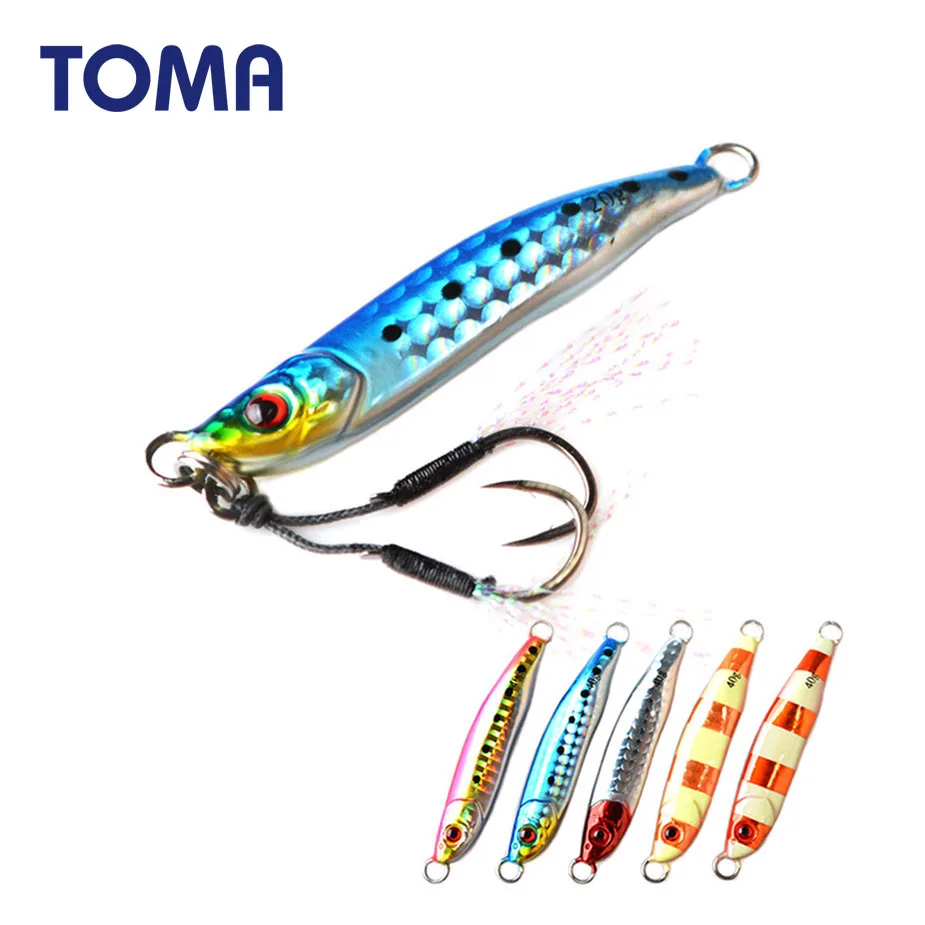TOMA Slow Fall Luminous Metal Jig Lead Fish 20g 40g Concave Body Cast Shore Jigging Artificial Bass Bait Fishing Tackle
TOMA Slow Fall Luminous Metal Jig Lead Fish 20g 40g Concave Body Cast Shore Jigging Artificial Bass Bait Fishing Tackle