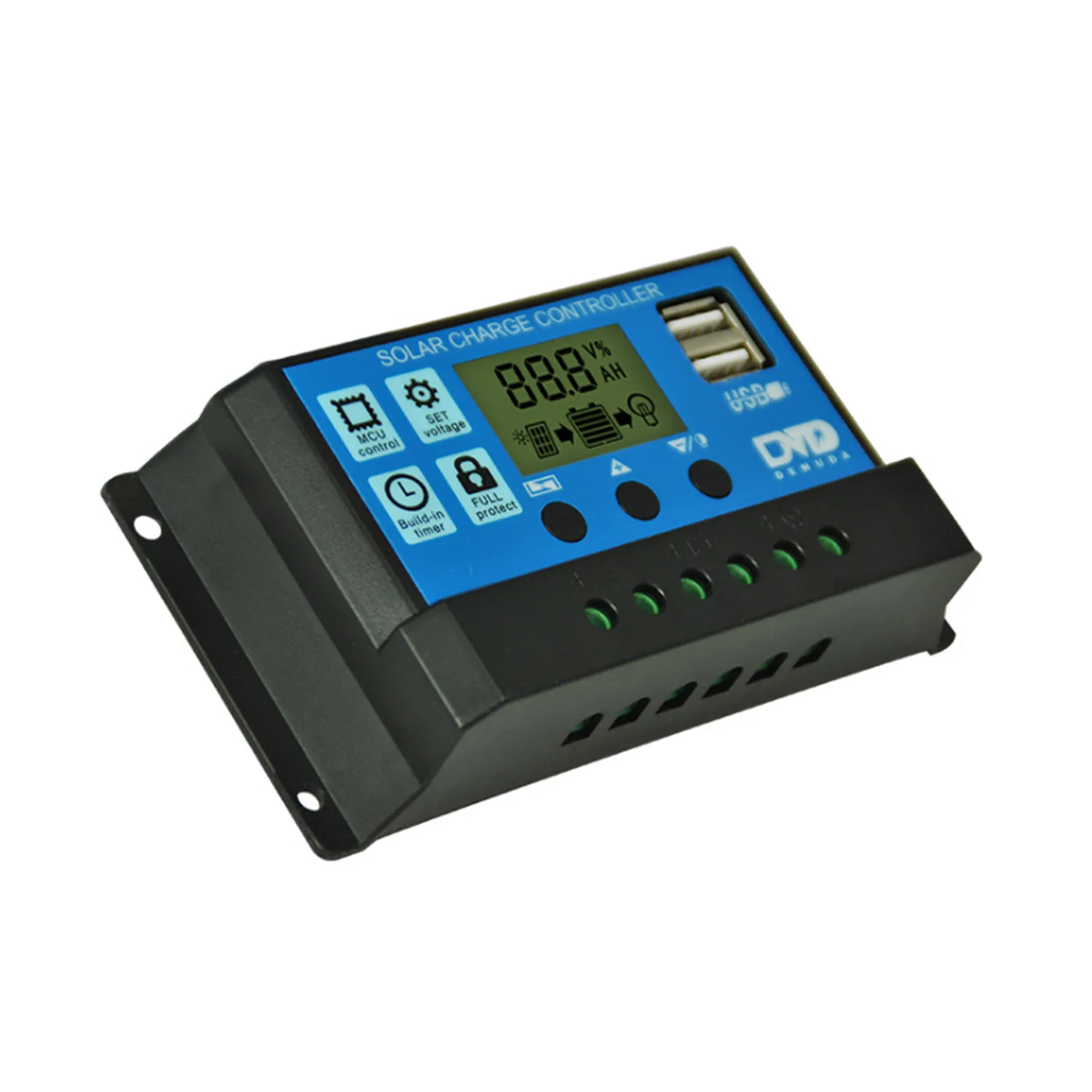 Auto Solar Charge Controller PWM Controllers LCD Dual USB 5V Output Solar Panel PV Regulator 60A/50A/40A/30A/20A/10A 12V 24V
Auto Solar Charge Controller PWM Controllers LCD Dual USB 5V Output Solar Panel PV Regulator 60A/50A/40A/30A/20A/10A 12V 24V