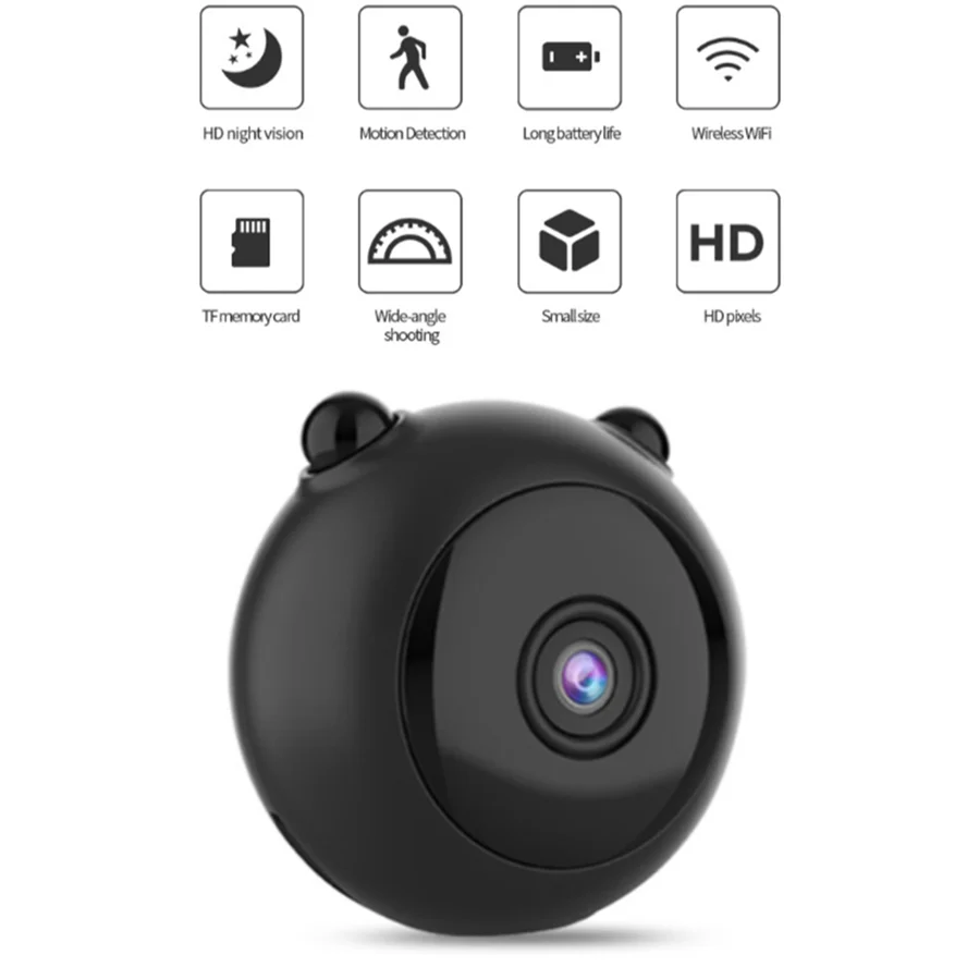 Intelligent Wireless WiFi HD 1080P Mini Camera Home Security Alarm push P2P Night Vision Wide-angle Camera Remote Monitor Camera
Intelligent Wireless WiFi HD 1080P Mini Camera Home Security Alarm push P2P Night Vision Wide-angle Camera Remote Monitor Camera