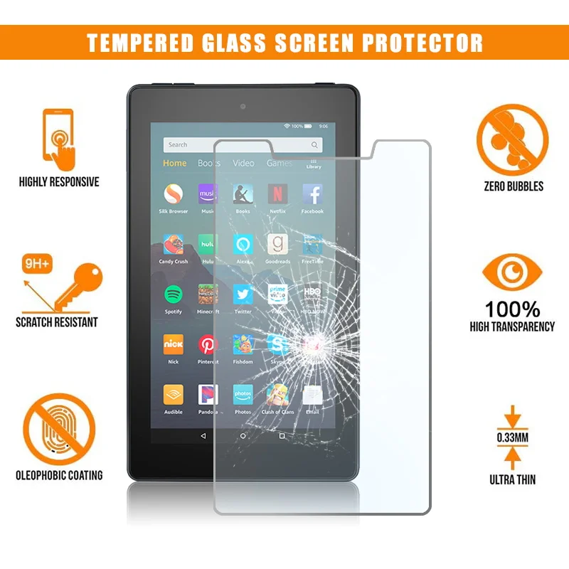 For Amazon Fire 7 (9th Gen 2019) Alexa Screen Protector Tempered Glass Protective Film Tablet Glass Guard Film 9H
For Amazon Fire 7 (9th Gen 2019) Alexa Screen Protector Tempered Glass Protective Film Tablet Glass Guard Film 9H