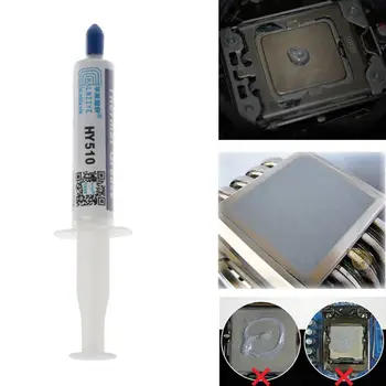 10Pcs Compound Silicon Thermal Grease Paste HY510 5g for CPU HeatSink Processor GPU Cooling silicone Fan Thermal Paste
10Pcs Compound Silicon Thermal Grease Paste HY510 5g for CPU HeatSink Processor GPU Cooling silicone Fan Thermal Paste