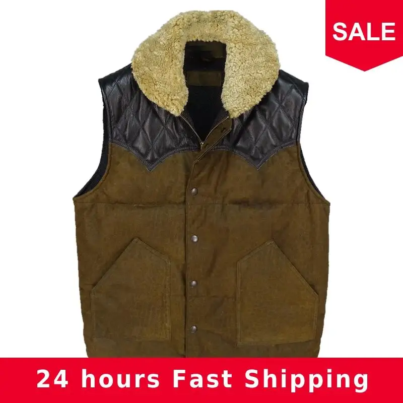 2020 Brown Men Japan Style Short Casual Leather Down Vest Goose Feather Genuine Cowhide Winter Warm Slim Fit Natural Vest
2020 Brown Men Japan Style Short Casual Leather Down Vest Goose Feather Genuine Cowhide Winter Warm Slim Fit Natural Vest