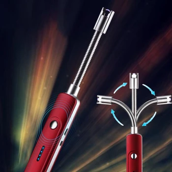 USB Charging Electric Metal Cigarette Lighter 360 Degree Rotate Plasma Pulsed Arc Windproof BBQ Kitchen Gas Stove Lighter Gift
USB Charging Electric Metal Cigarette Lighter 360 Degree Rotate Plasma Pulsed Arc Windproof BBQ Kitchen Gas Stove Lighter Gift