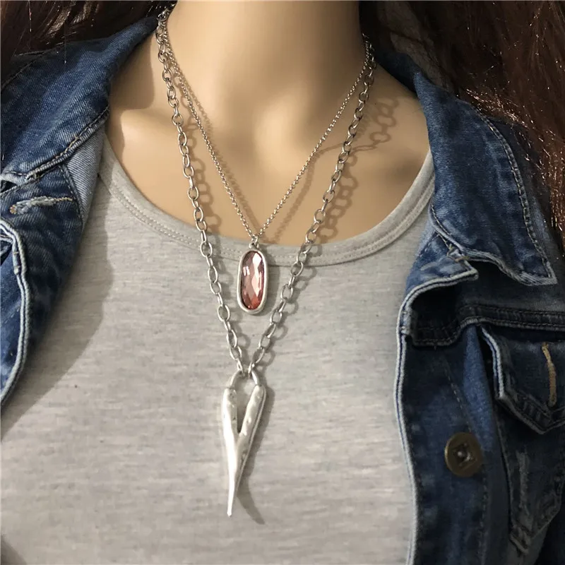 Anslow Original Design Style Fashion Jewelry Pubk Rock Large Heart Chain Women Necklace For Party Engagement Gift LOW0028AN
Anslow Original Design Style Fashion Jewelry Pubk Rock Large Heart Chain Women Necklace For Party Engagement Gift LOW0028AN