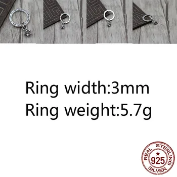 A3 s925 sterling silver ring jewelry punk cross five-pointed star style personality ring retro couple shape gift for friends
A3 s925 sterling silver ring jewelry punk cross five-pointed star style personality ring retro couple shape gift for friends