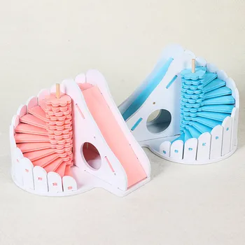 Cute Hamster Wooden House Small Pet Eco Wood Creative Viewing Deck Cabin Little Mouse Slide Climbing Toy Small Animal Nest Cages
Cute Hamster Wooden House Small Pet Eco Wood Creative Viewing Deck Cabin Little Mouse Slide Climbing Toy Small Animal Nest Cages