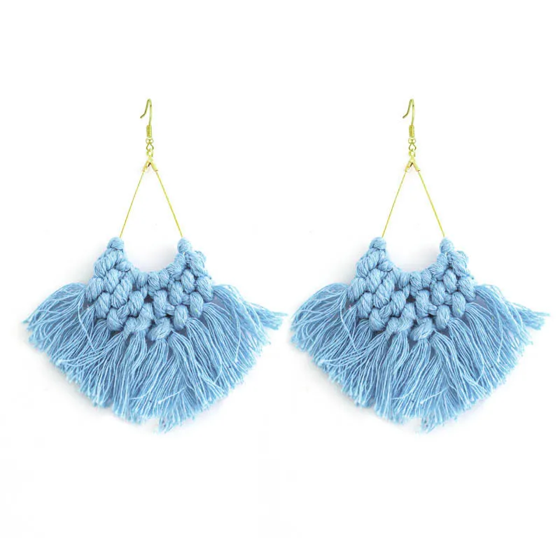 Luxury Handwoven Boho Tassel Earrings - Statement Drop Jewelry 9 H11cbe41db4c542f59c2235c3e4b814beV