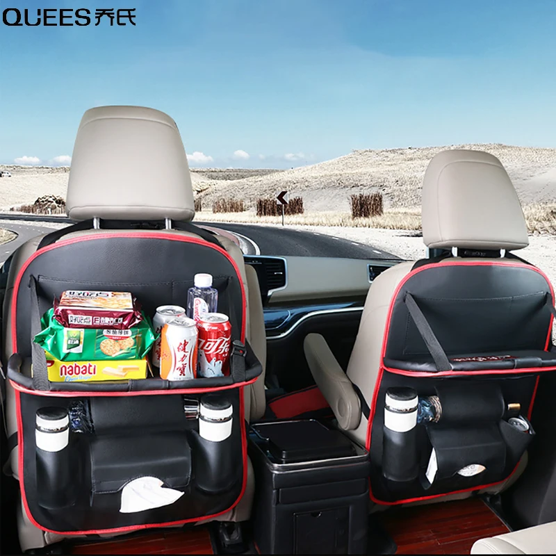 QUEES Car Seat Storage Bag Thickened And Hardened Car Folding Dining Table Multifunctional Seat Back Storage Bag Leather
QUEES Car Seat Storage Bag Thickened And Hardened Car Folding Dining Table Multifunctional Seat Back Storage Bag Leather