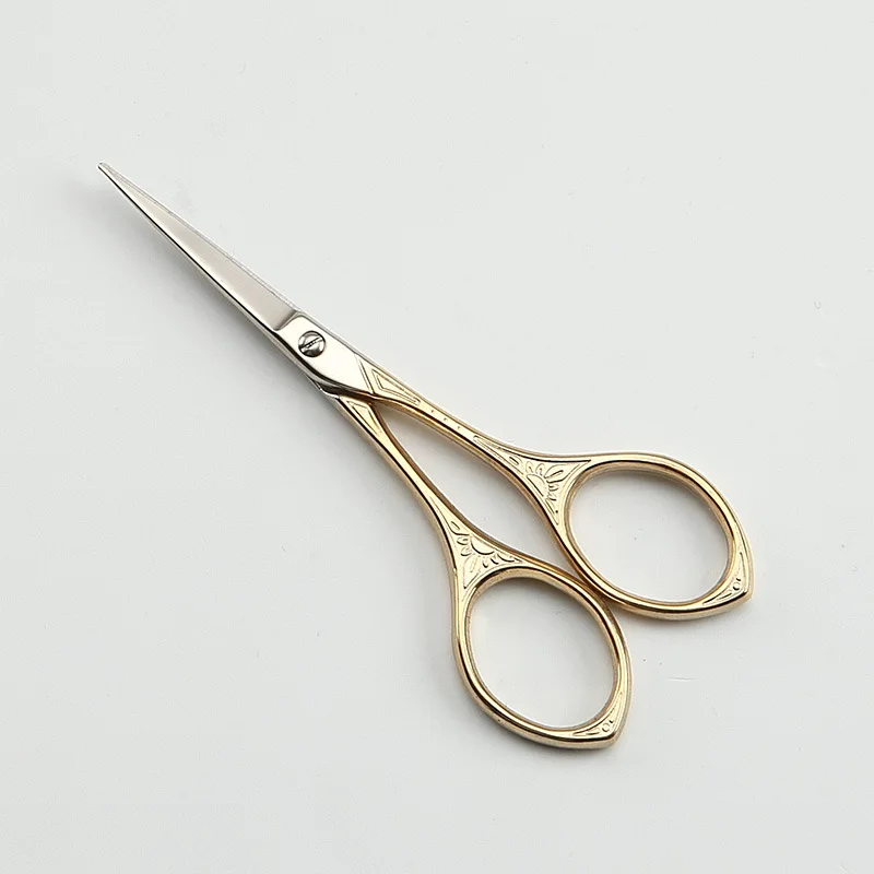AMSIC Professional Gold Eyebrow Scissor Stainless Steel Makeup Manicure Tool Mini Small Cuticle Scissors
AMSIC Professional Gold Eyebrow Scissor Stainless Steel Makeup Manicure Tool Mini Small Cuticle Scissors