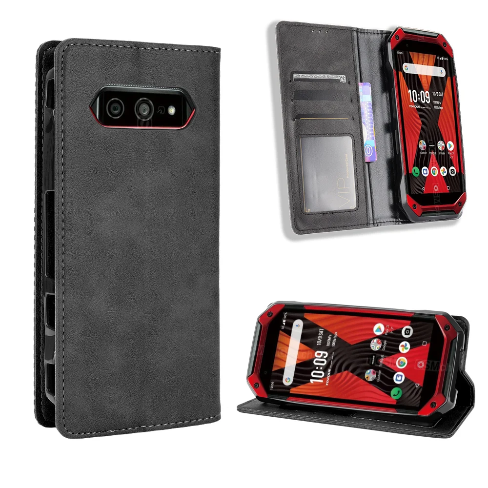 Для Kyocera Torque 5G Чехол кошелек Флип Стиль Чехол-книжка на магнитной телефонный