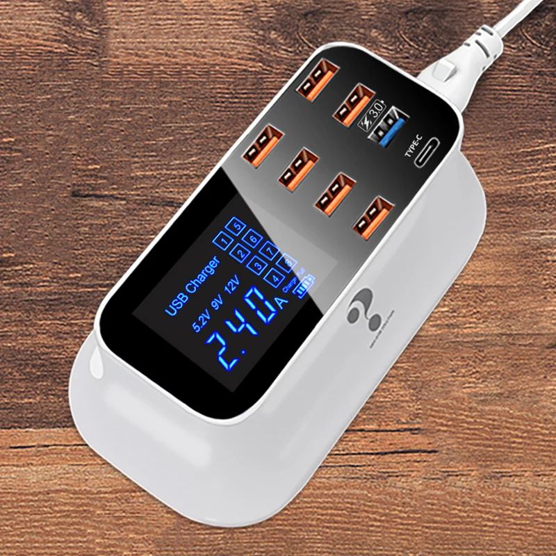 40W USB Charger Quick Charge 3.0 Fast Charger for iPhone Samsung Xiaomi Huawei Type C Mobile Phone LED Multi Charger Adapter
40W USB Charger Quick Charge 3.0 Fast Charger for iPhone Samsung Xiaomi Huawei Type C Mobile Phone LED Multi Charger Adapter