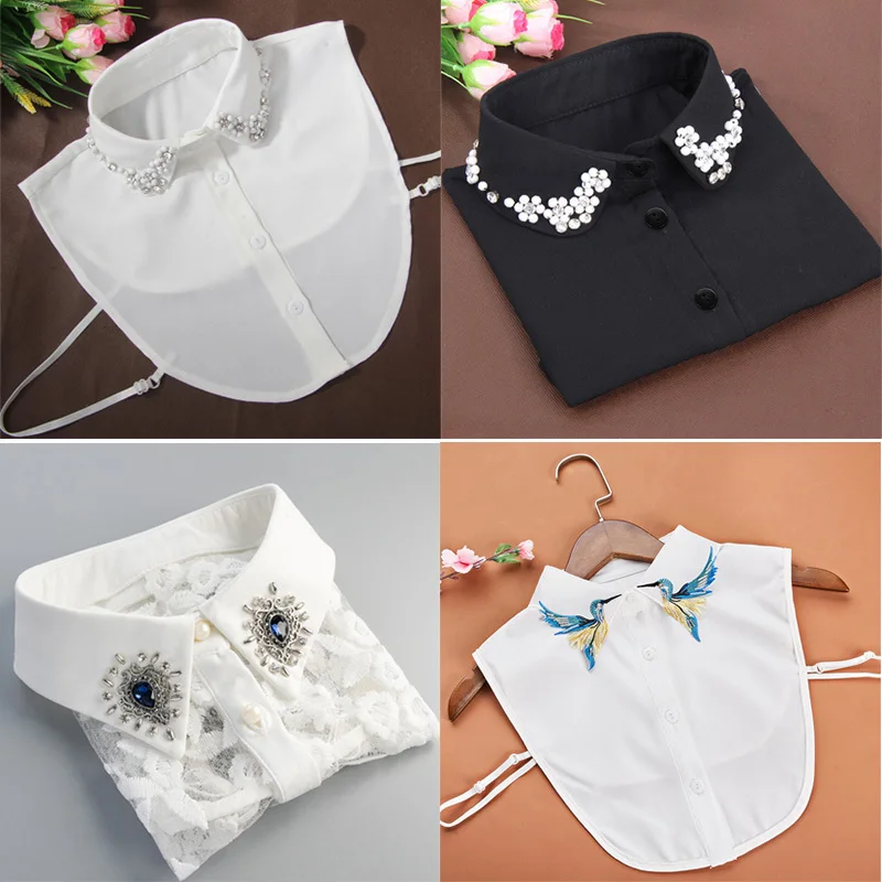 Shirt Fake Collar For Women Detachable Collar False Collar Lapel Shirt Vintage Embroidered rhinestone Fake Collar
Shirt Fake Collar For Women Detachable Collar False Collar Lapel Shirt Vintage Embroidered rhinestone Fake Collar