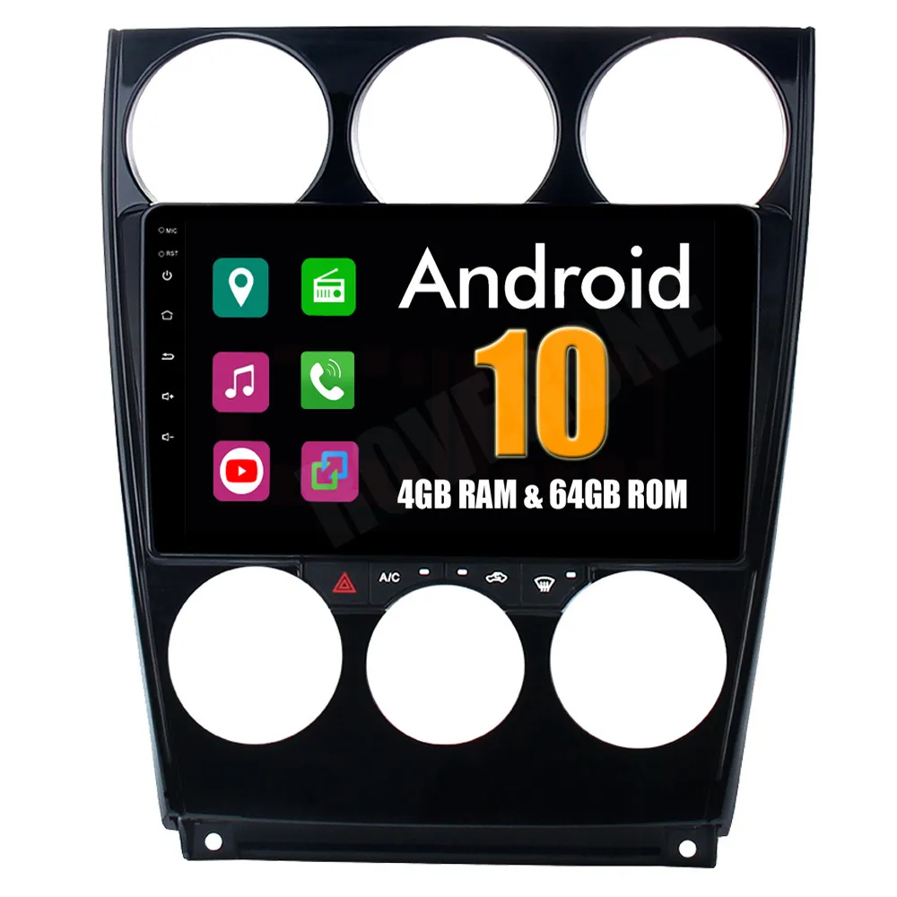 Автомагнитола RoverOne с GPS для Mazda 6 2006 2013 Android 10 Восьмиядерный процессор сенсорный