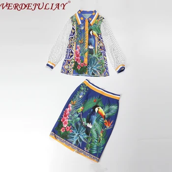 VERDEJULIAY Autumn Women Set Runway Fashion Designer Long Sleeve Dots Printed Top +Slim Flower Print Skirt Two Pieces Sets
VERDEJULIAY Autumn Women Set Runway Fashion Designer Long Sleeve Dots Printed Top +Slim Flower Print Skirt Two Pieces Sets
