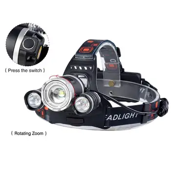 3 LED 3000 Lm Headlamp Rechargeable Zoom Focus Hunting Torch 3 Colors 18650 Led Headlamp 4 Modes Headlamp T6 Led Headlamp
3 LED 3000 Lm Headlamp Rechargeable Zoom Focus Hunting Torch 3 Colors 18650 Led Headlamp 4 Modes Headlamp T6 Led Headlamp