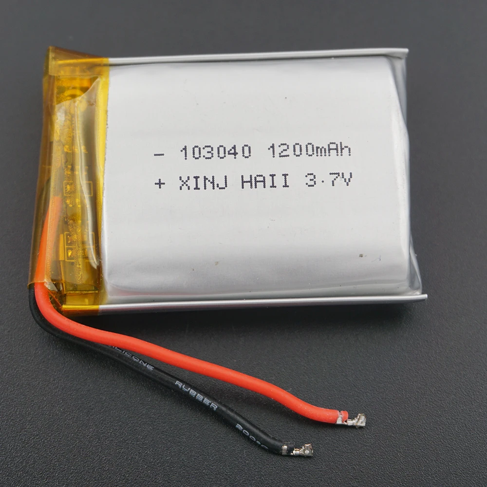 

XINJ 3.7V 1200mAh 4.44Wh Polymer Lithium Li Battery Lipo 103040 For GPS Driving Recorder Bluetooth Speaker LED Light DashCam Mp4