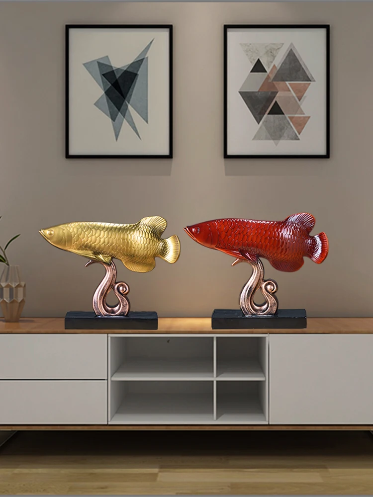 Resin Golden Fish Simulation Animal Statue Arowana Modern Home Decoration Handicraft Furnishings Wealth Handmade Accessories
Resin Golden Fish Simulation Animal Statue Arowana Modern Home Decoration Handicraft Furnishings Wealth Handmade Accessories
