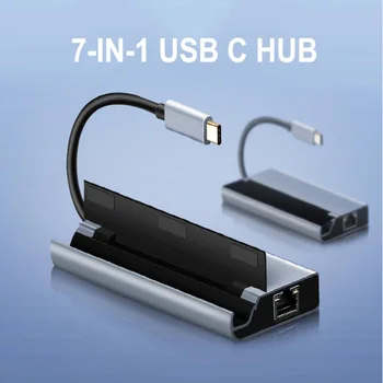 7 in 1 Type-C HUB HDMI USB2.0 USB3.0 PD Type-C Data Adapter for Desktop Laptop USB 3.0 High Speed Ports Type-C
7 in 1 Type-C HUB HDMI USB2.0 USB3.0 PD Type-C Data Adapter for Desktop Laptop USB 3.0 High Speed Ports Type-C