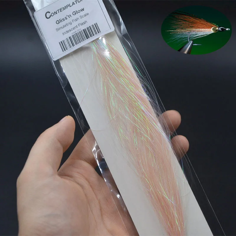 CONTEMPLATOR 1bag Iridescent Flash Gliss'n Glow Sea Trout Patterns Fly Tying Materials Corrugated Strands Sitmulating Fish Scale
CONTEMPLATOR 1bag Iridescent Flash Gliss'n Glow Sea Trout Patterns Fly Tying Materials Corrugated Strands Sitmulating Fish Scale