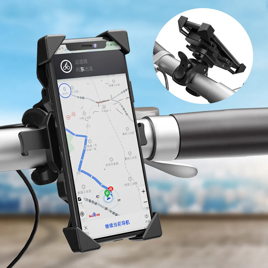 

Bike Phone Holder 360°Rotation Bicycle Motorcycle MTB Handlebar Mount Bicycle Navigation Silicone Anti-drop Phone Holder