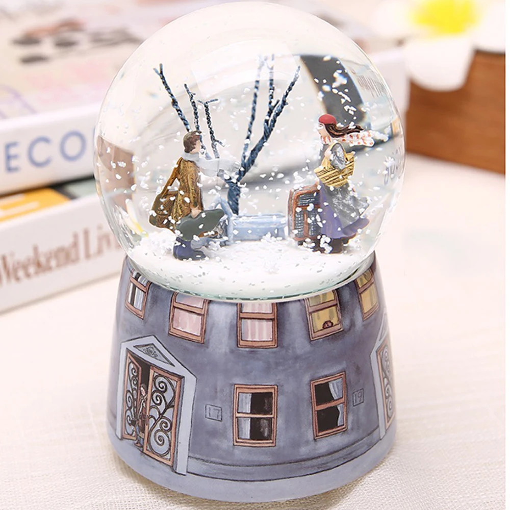 Music Box Crystal Ball Snow Globe Glass Resin Music Boxes With Music Desktop Decor Friend'S Gifts Rotation And Lighting Crafts
Music Box Crystal Ball Snow Globe Glass Resin Music Boxes With Music Desktop Decor Friend'S Gifts Rotation And Lighting Crafts