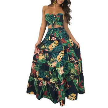 Bohemian Floral Print Women Sets Sexy Spaghetti Strap V Neck Crop Top With Skirt Two Piece Set Elegant Summer Beach Women Outfit
Bohemian Floral Print Women Sets Sexy Spaghetti Strap V Neck Crop Top With Skirt Two Piece Set Elegant Summer Beach Women Outfit