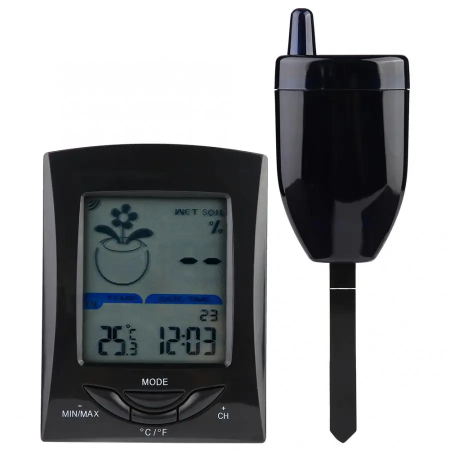 Soil Moisture Tester Plant Soil PH Tester Moisture Sensor Meter LCD Display Light Meter Hydroponics Analyzer Garden Detector
Soil Moisture Tester Plant Soil PH Tester Moisture Sensor Meter LCD Display Light Meter Hydroponics Analyzer Garden Detector