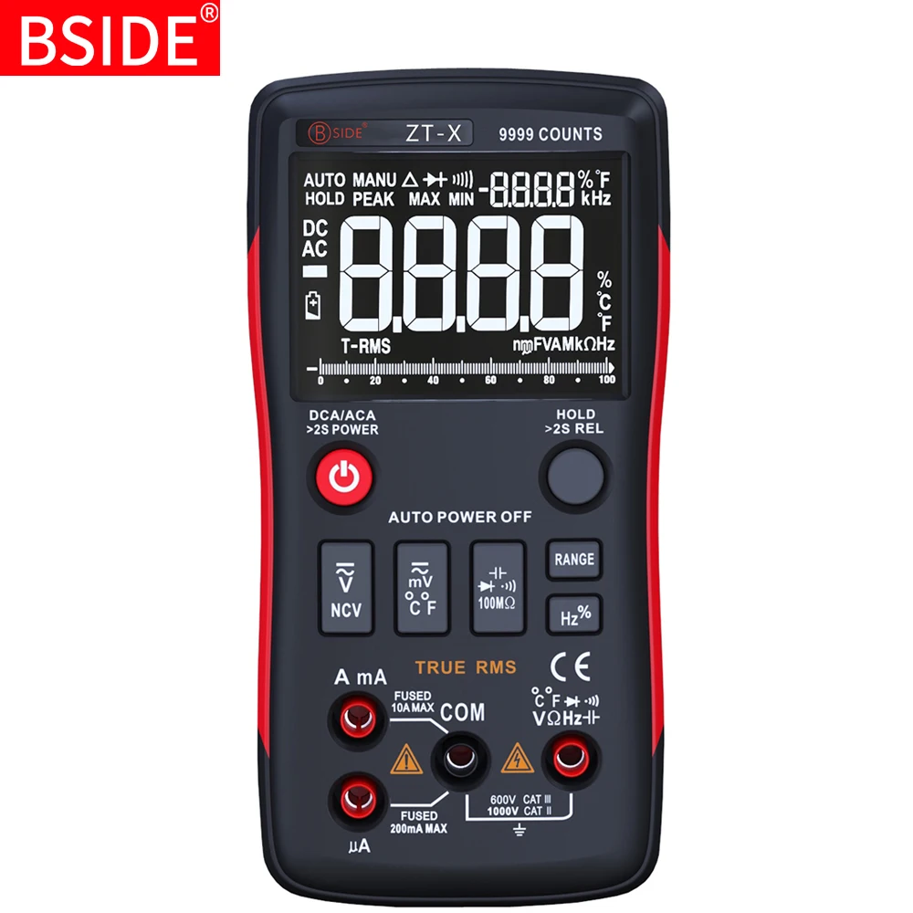 BSIDE ADM20 6000 counts TURE RMS autorange digital multimeter with UASB interface
BSIDE ADM20 6000 counts TURE RMS autorange digital multimeter with UASB interface