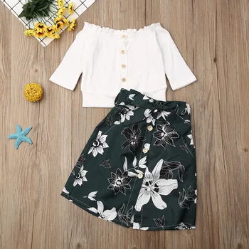 Pudcoco Toddler Baby Girl Clothes Off Shoulder Solid Color Button Crop Long Sleeve Tops Flower Print Skirt 2Pcs Outfits Clothes
Pudcoco Toddler Baby Girl Clothes Off Shoulder Solid Color Button Crop Long Sleeve Tops Flower Print Skirt 2Pcs Outfits Clothes
