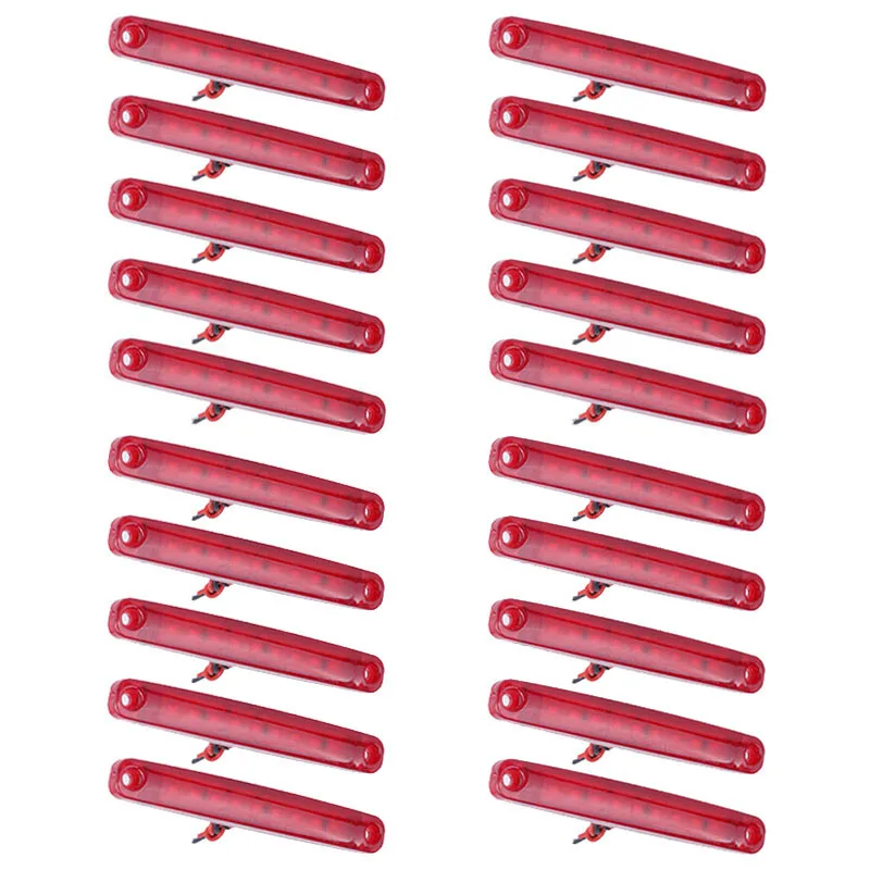 20 Pieces LED Truck Lights 9Led Red Side Marker Light Waterproof 24V Off Road Vehicles Car Bus Signal Lamp
20 Pieces LED Truck Lights 9Led Red Side Marker Light Waterproof 24V Off Road Vehicles Car Bus Signal Lamp