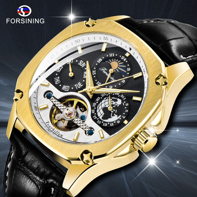 Drop Shipping FORSINING Men Automatic Mechanical Watches Leather Strap Skeleton Tourbillon Clock Date Luminous Hands Watch
Drop Shipping FORSINING Men Automatic Mechanical Watches Leather Strap Skeleton Tourbillon Clock Date Luminous Hands Watch
