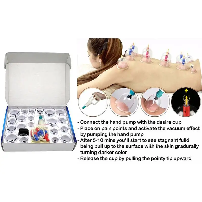 24Pcs Cupping Sets | Cupping Vacuum Suction 24 Cups Sets for Cellulite Cupping Massage Back | Chinese Cupping Pump 24Pcs Cupping Sets | Cupping Vacuum Suction 24 Cups Sets for Cellulite Cupping Massage Back | Chinese Cupping Pump