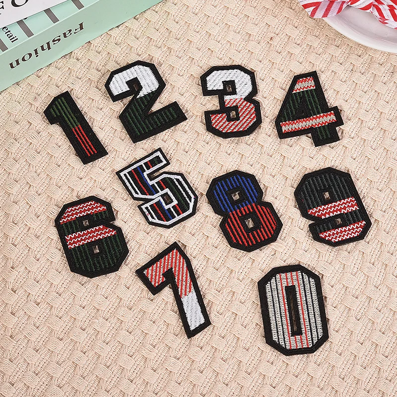 100pcs/lot Lattice Stripe Embroidery Patches Sticker Digital Number Jersey Clothing Decoration Handmade Arts Crafts Diy
100pcs/lot Lattice Stripe Embroidery Patches Sticker Digital Number Jersey Clothing Decoration Handmade Arts Crafts Diy