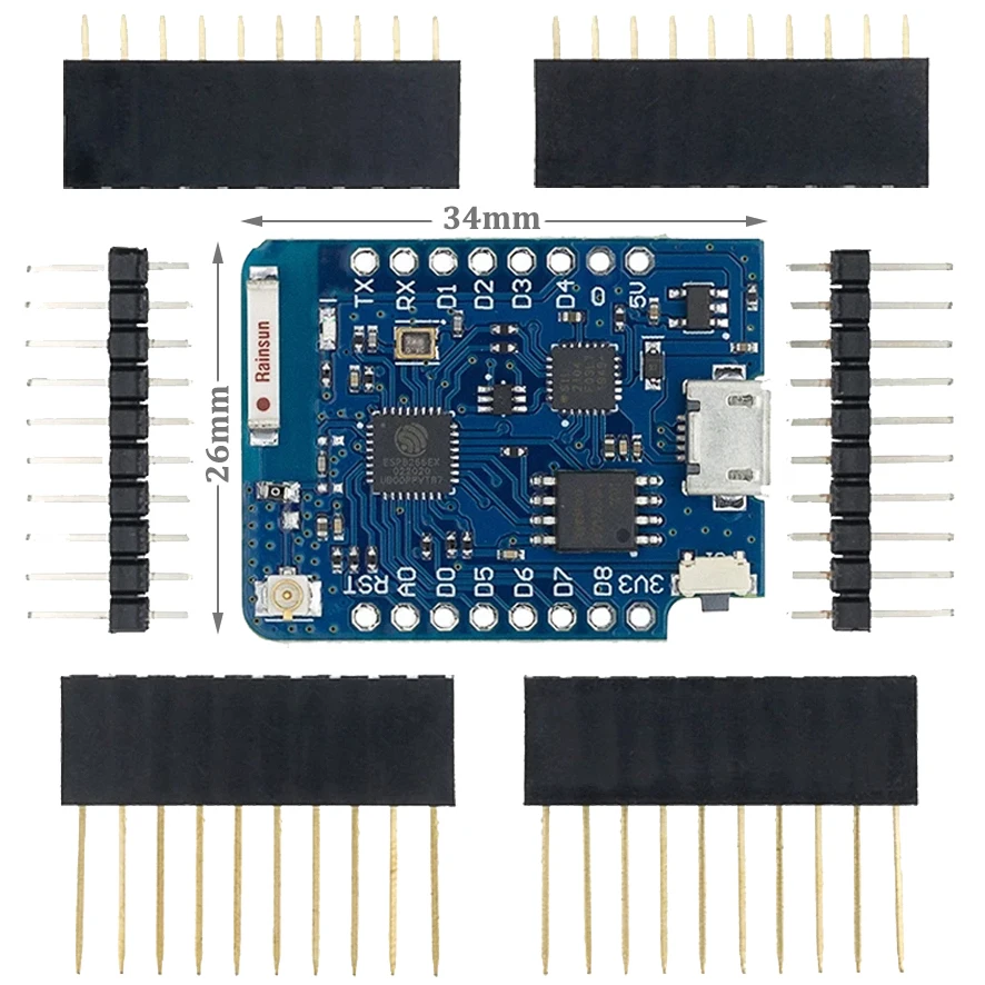10 шт./лот D1 mini Pro 4 м байт внешняя антенна разъем ESP8266 WIFI модуль | Электронные
