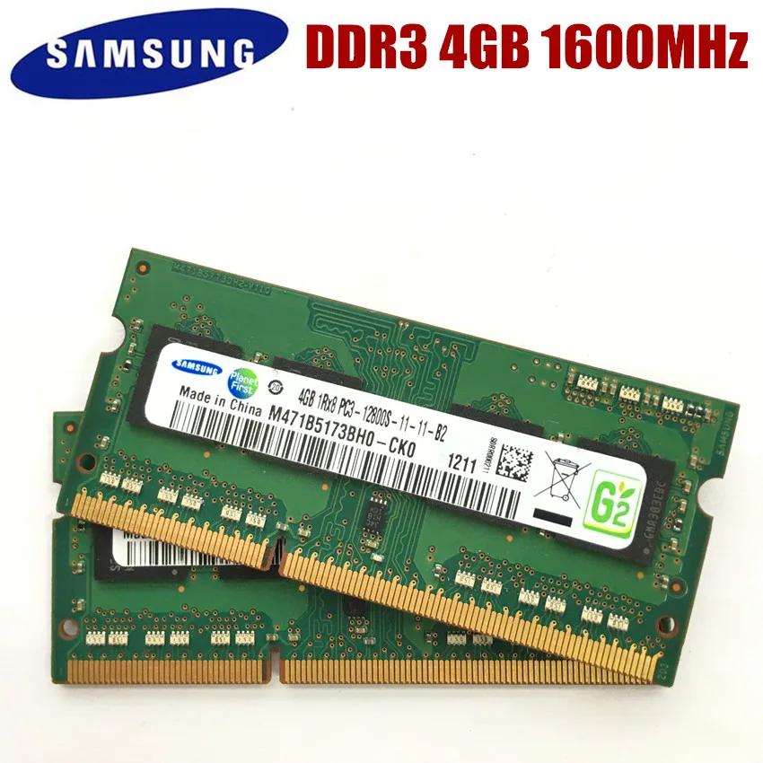 Фото SAMSUNG 4 Гб 1RX8 2RX8 PC3 12800S DDR3 1600 МГц память для ноутбука 4G модуль SODIMM RAM | Компьютеры и