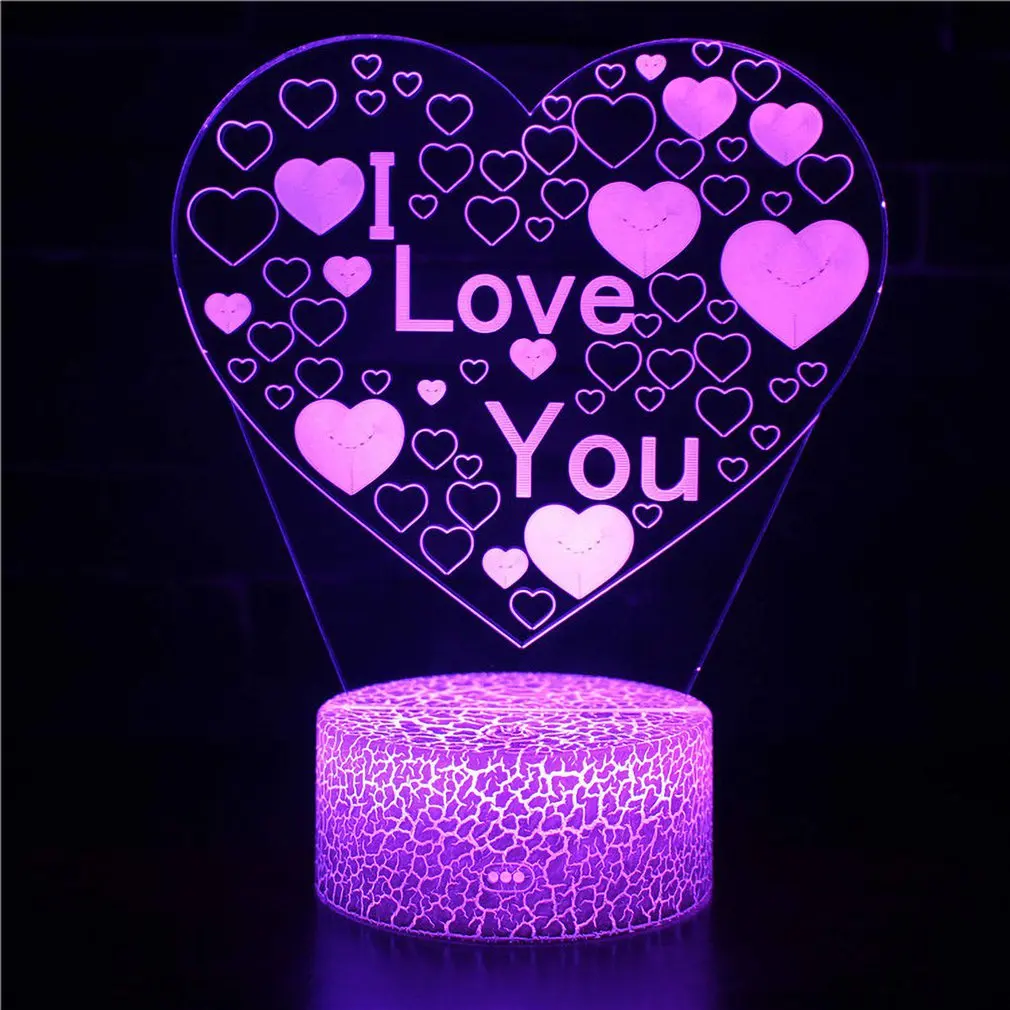 Hot Valentine's Day Series 3D Stereo Vision Lamp Acrylic 7 Colors Changing USB Bedroom Bedside Night Light Desk Lamp Best Gifts
Hot Valentine's Day Series 3D Stereo Vision Lamp Acrylic 7 Colors Changing USB Bedroom Bedside Night Light Desk Lamp Best Gifts