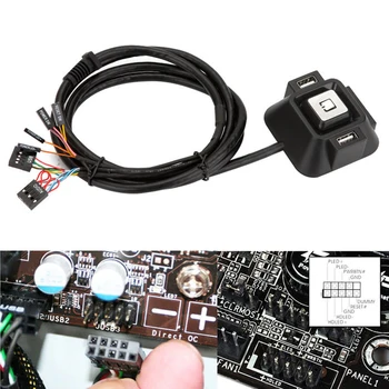 On-Off Reset Desktop Plug Power Switch Dual Computer Button USB Ports PC Extender
On-Off Reset Desktop Plug Power Switch Dual Computer Button USB Ports PC Extender