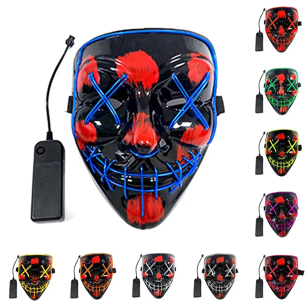 LED Horror Glow Mask Non-toxic Energy Saving Mask Party Halloween Masque Masquerade Masks Neon Maske Light Glow In The Dark
LED Horror Glow Mask Non-toxic Energy Saving Mask Party Halloween Masque Masquerade Masks Neon Maske Light Glow In The Dark