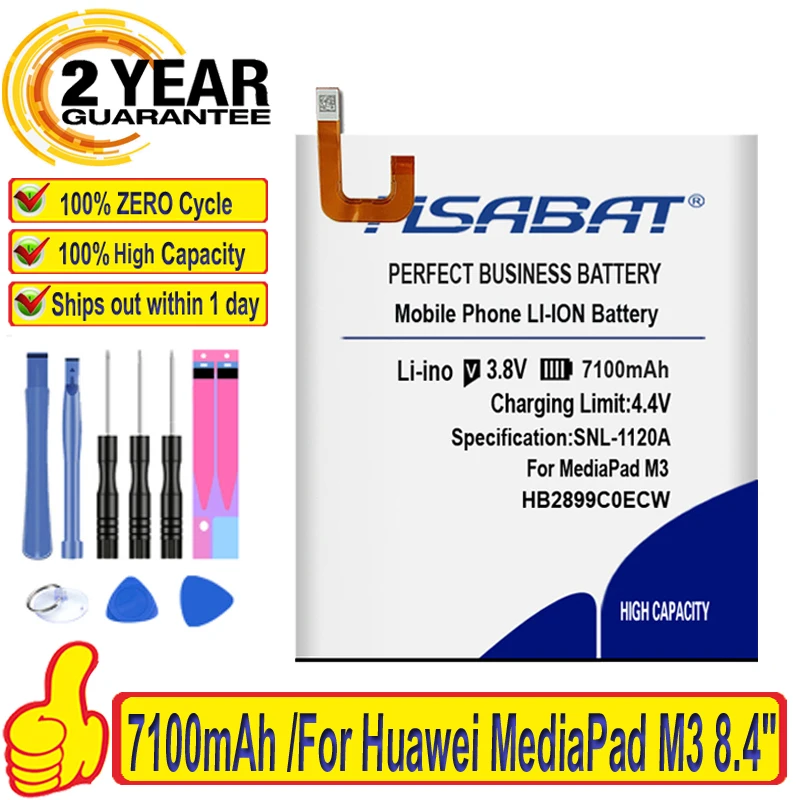 100% Original HSABAT 7100mAh HB2899C0ECW Battery For Huawei MediaPad M3 8.4" T5 10 BTV-W09 BTV-DL09 SHT-AL09 SHT-W09 | Мобильные