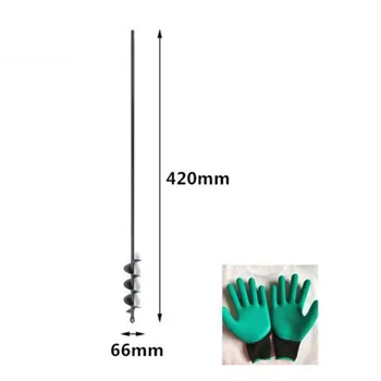 Garden Auger Spiral Drill Bit Flower Gardening Planting Hole Digger Tool 42*6.6cm Hex Handle Steel Spiral Drill Bit + Gloves
Garden Auger Spiral Drill Bit Flower Gardening Planting Hole Digger Tool 42*6.6cm Hex Handle Steel Spiral Drill Bit + Gloves